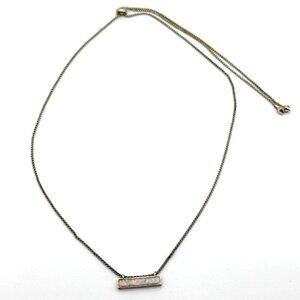 Kendra Scott Horizontal Bar Opal Pendant Necklace Gold-Tone